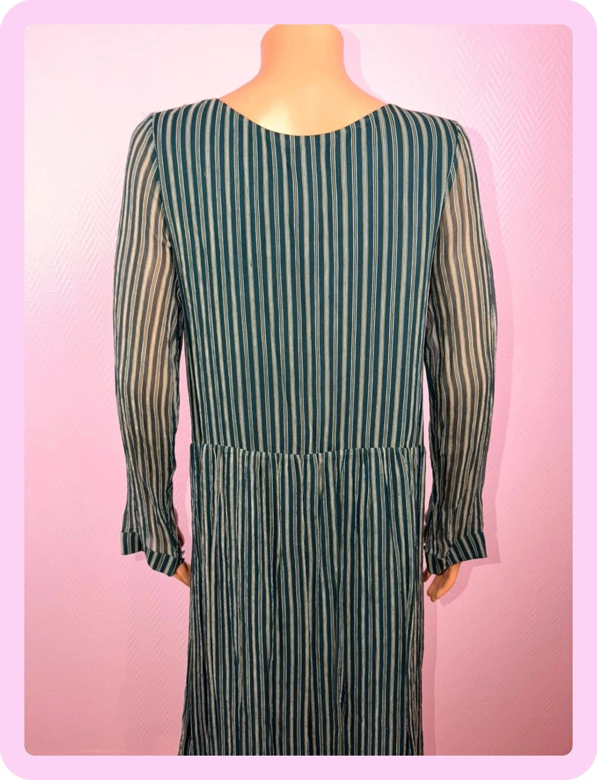 Vestido verde vintage americano talla s – photo 6